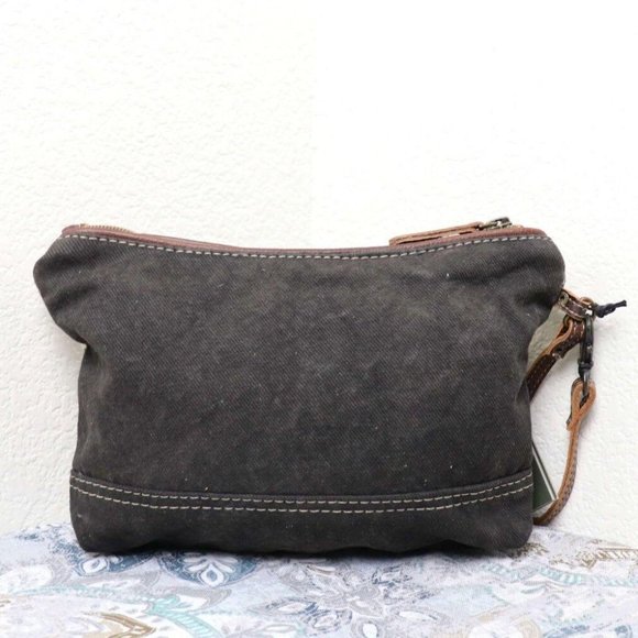 NEW Myra Bag VINTAGE Canvas Wristlet Pouch Makeup - Picture 8 of 10